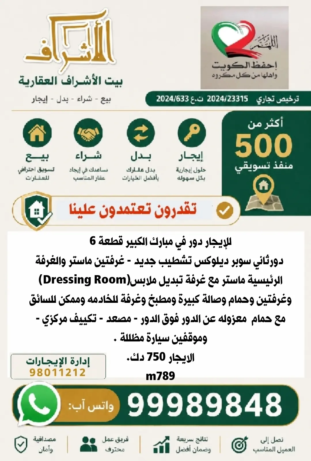 Rent Floor in Mubarak Al-Kabeer