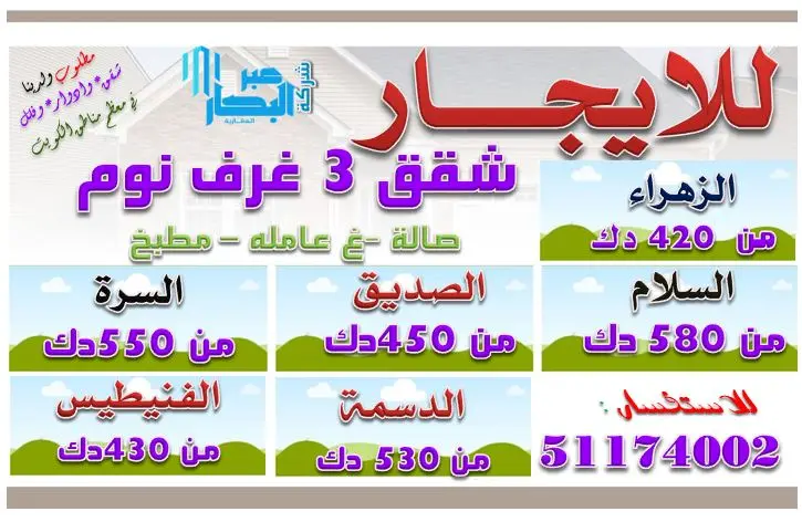 Rent Apartment in Jaber Al-Ahmad