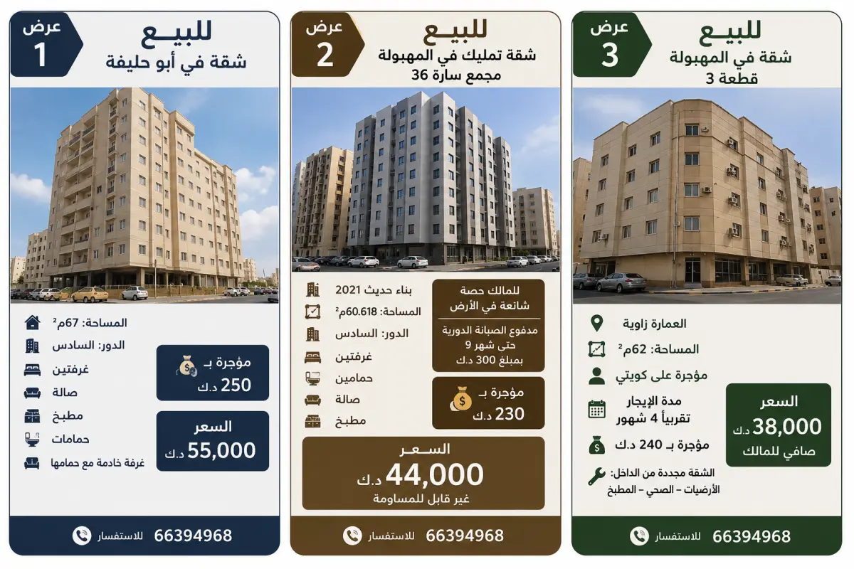 Sale Apartment in Mahboula
