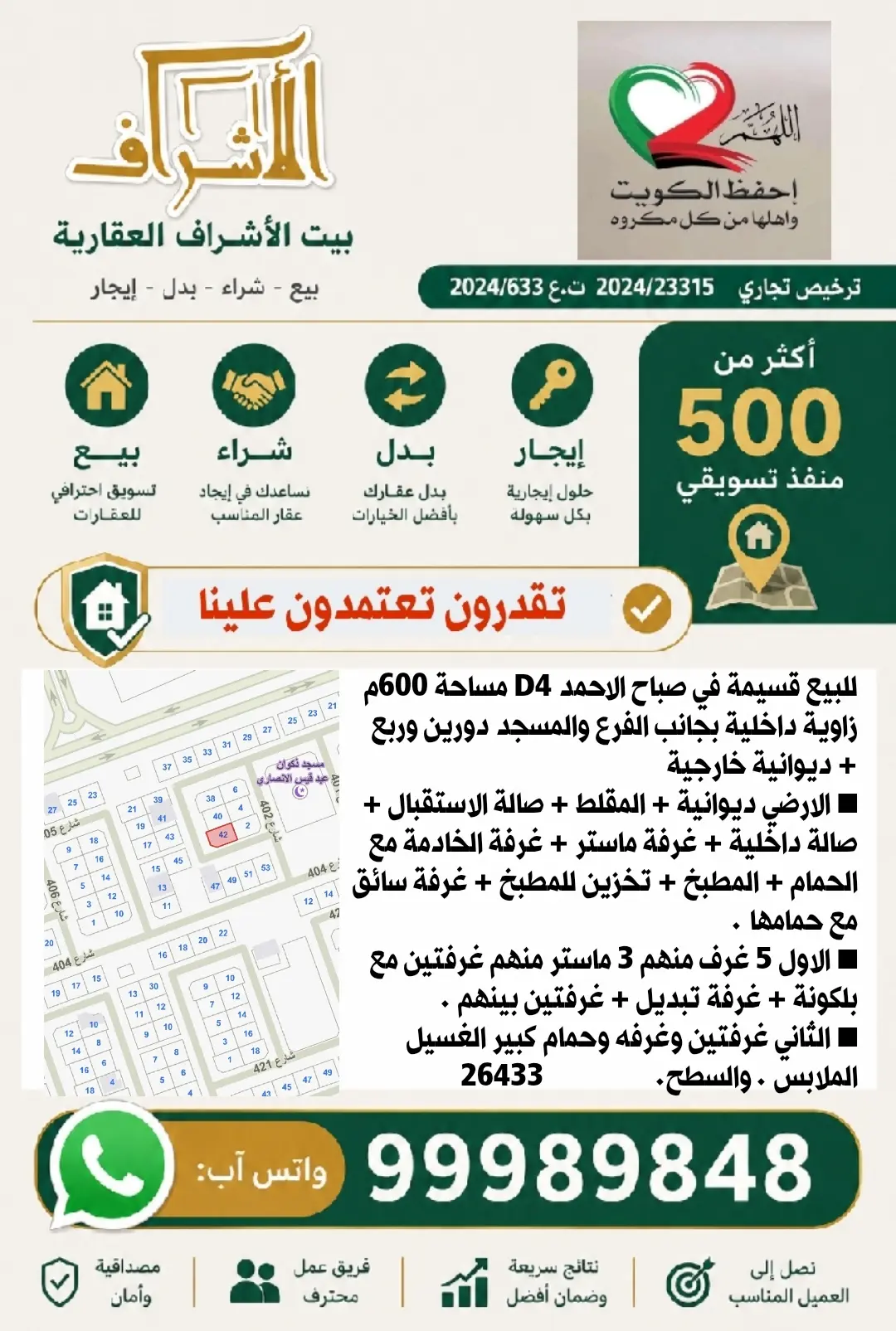 Sale House in Sabah Al-Ahmad Residential City