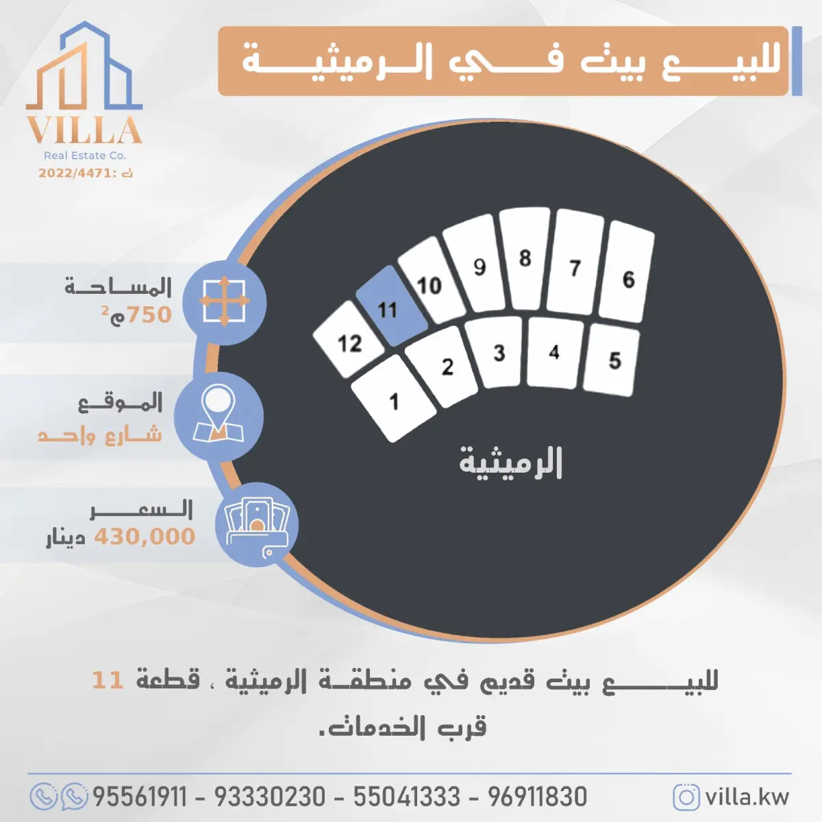 للبيع بيت في الرميثية