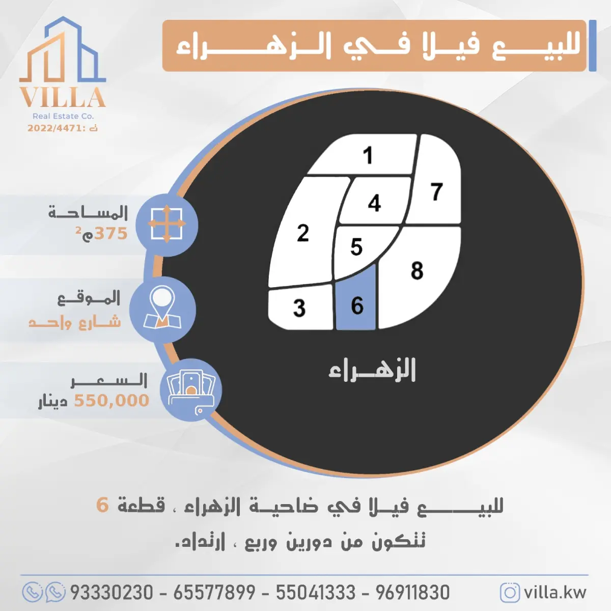 للبيع بيت في الزهراء