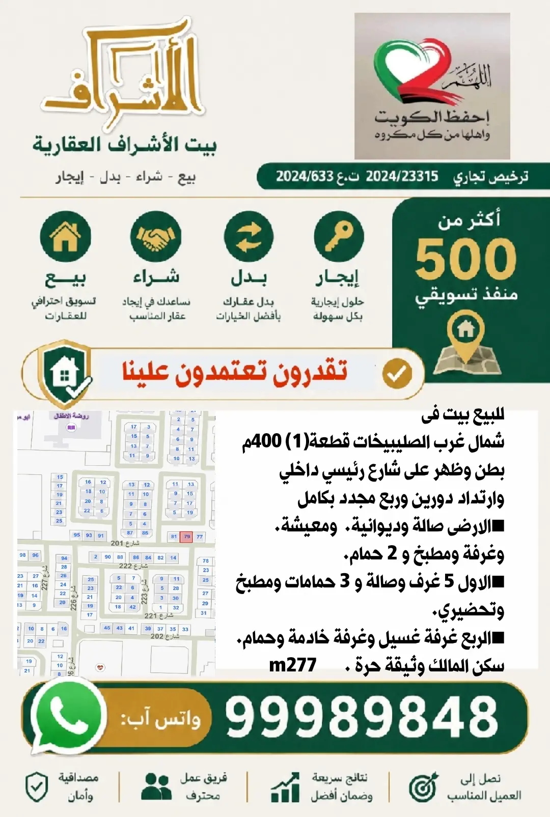 للبيع بيت في شمال غرب الصليبيخات